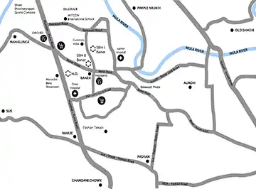 Mahindra Rivenza location map, Baner NX